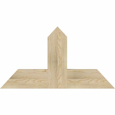 Ekena Millwork Portland Rough Sawn Timber Gable Bracket, Douglas Fir, 36"W x 19"H x 4"D x 6"F, 13/12 Pitch GBW036X19X0406POR00RDF